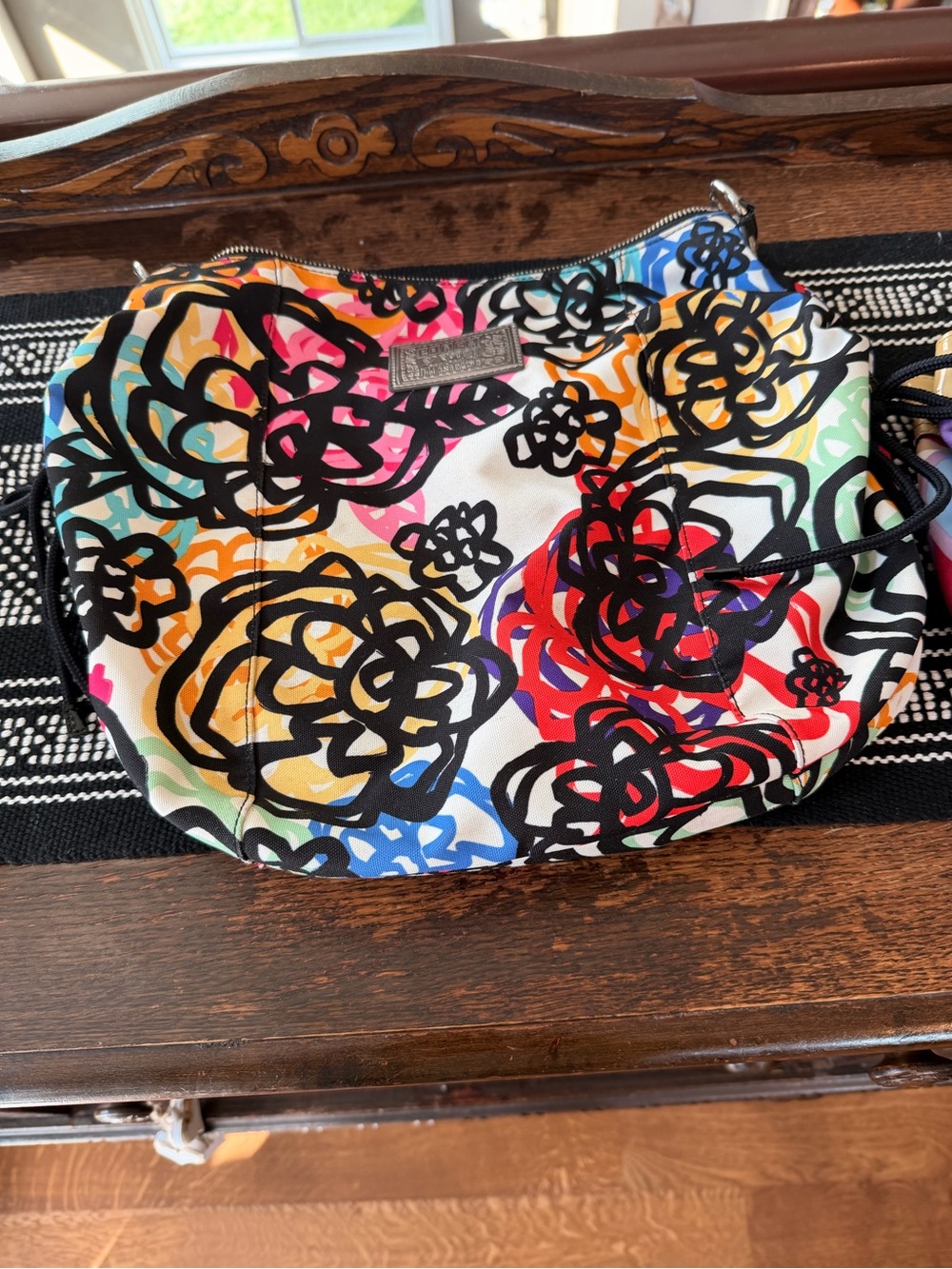 Coach Poppy Graphic Blossom Graffiti Bag.